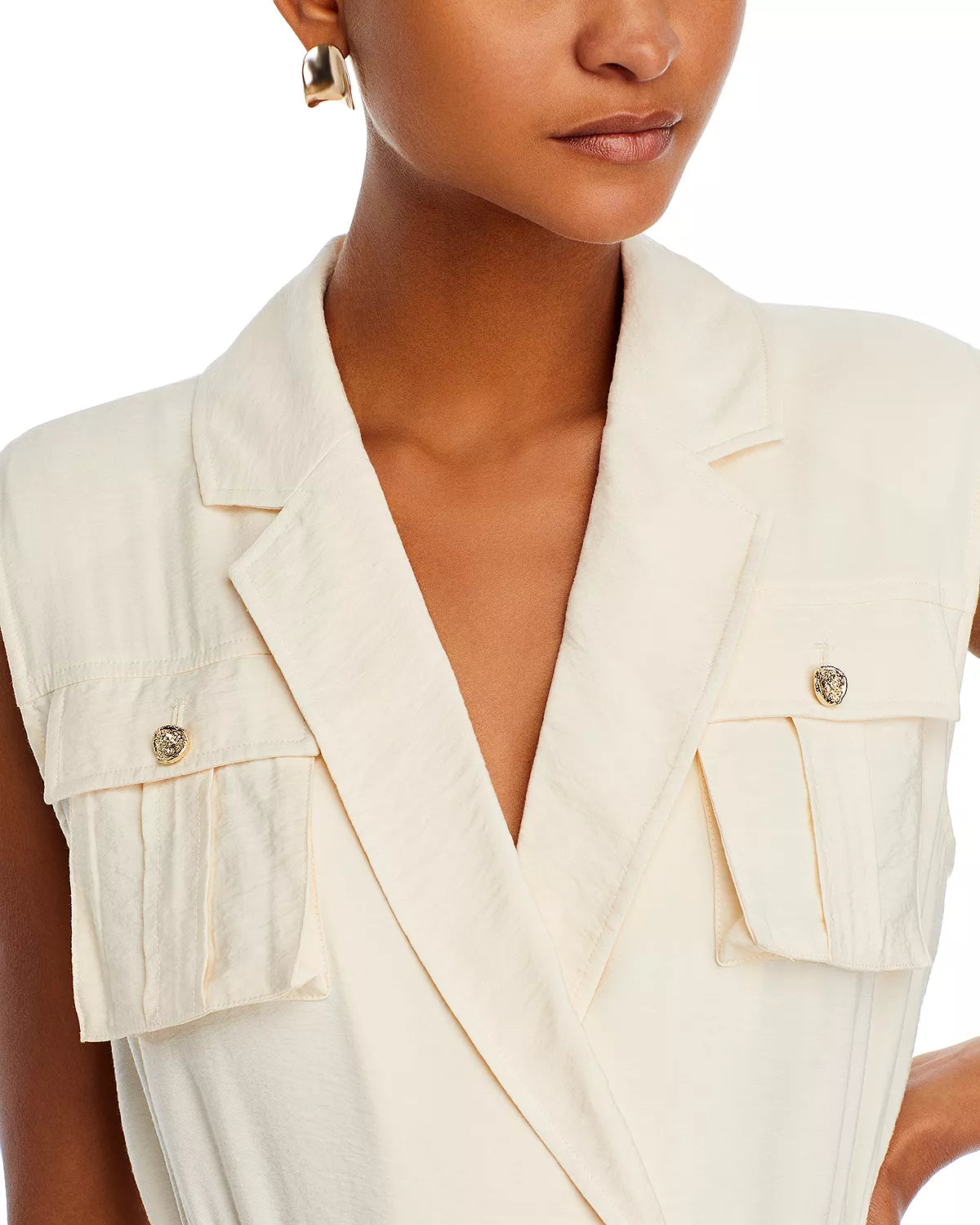 Lela Belted Romper in Rattan