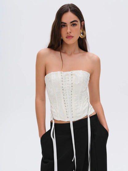 Lilibet Corset Top in White