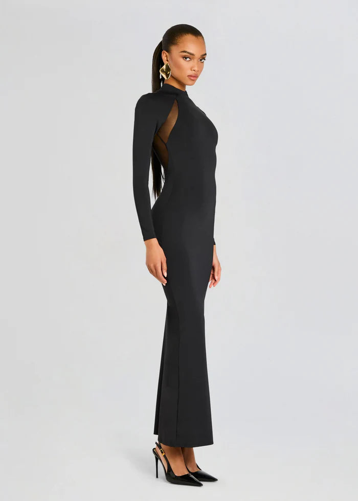 Krystal Maxi Dress With Mesh Paneling