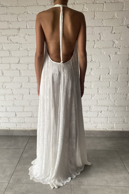 Nera Long Dress in White