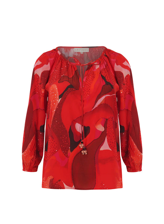 Rouge Casa Top in Rouge Camouflage