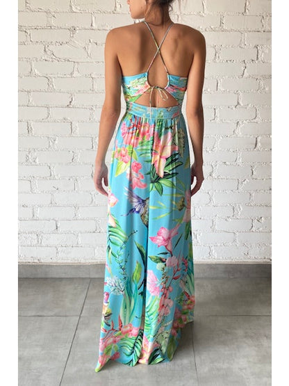 Loss Wide Leg Jumpsuit in Turquoise